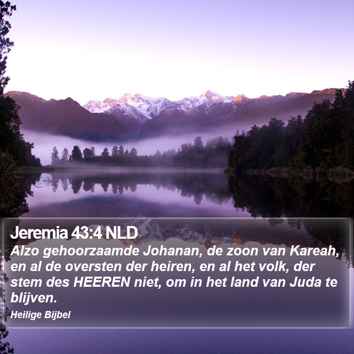 Jeremia 43:4 NLD Bible Study
