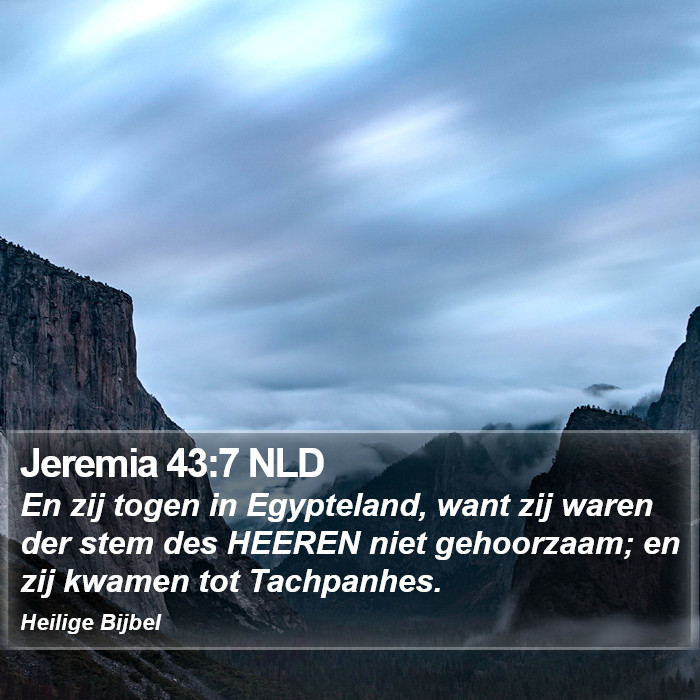 Jeremia 43:7 NLD Bible Study