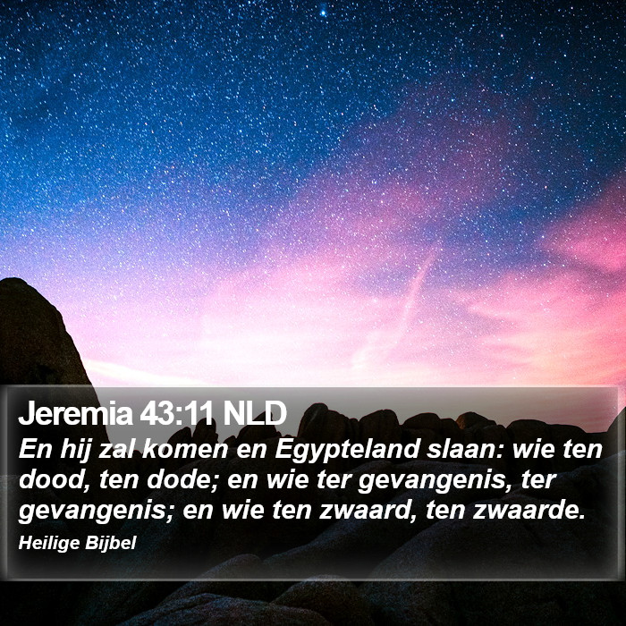 Jeremia 43:11 NLD Bible Study