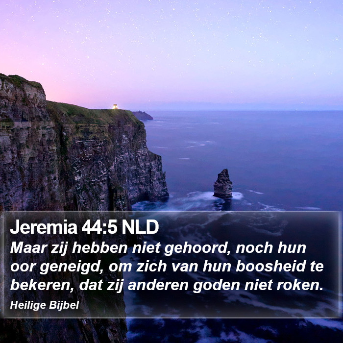 Jeremia 44:5 NLD Bible Study