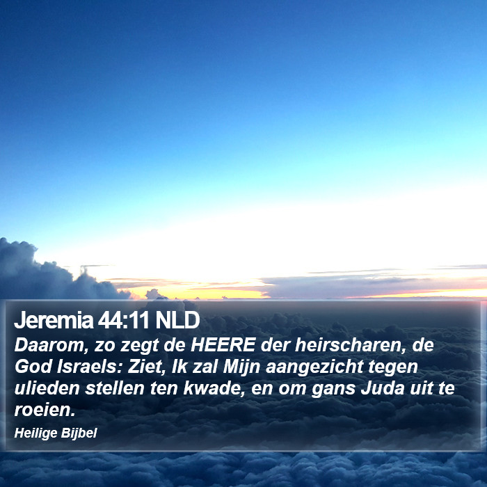 Jeremia 44:11 NLD Bible Study