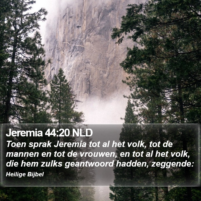 Jeremia 44:20 NLD Bible Study