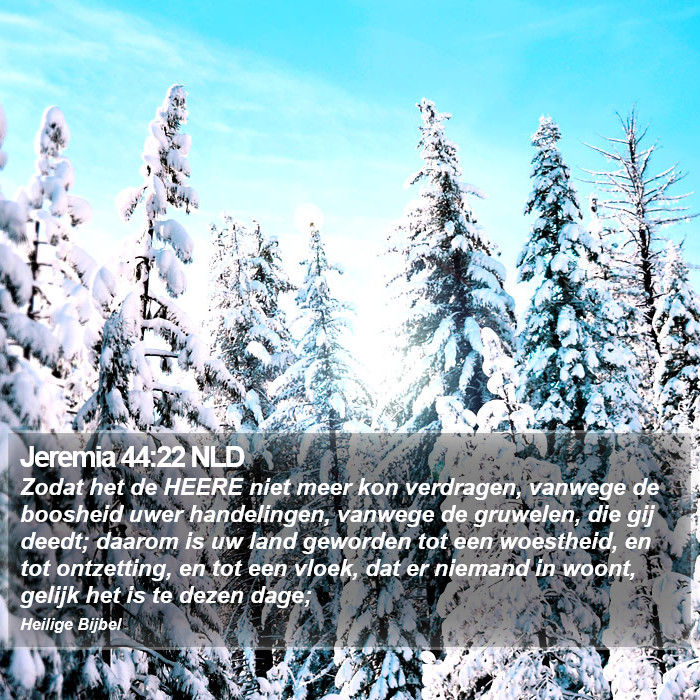 Jeremia 44:22 NLD Bible Study