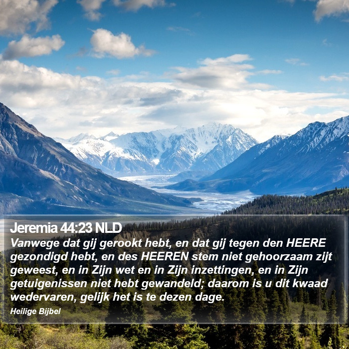 Jeremia 44:23 NLD Bible Study