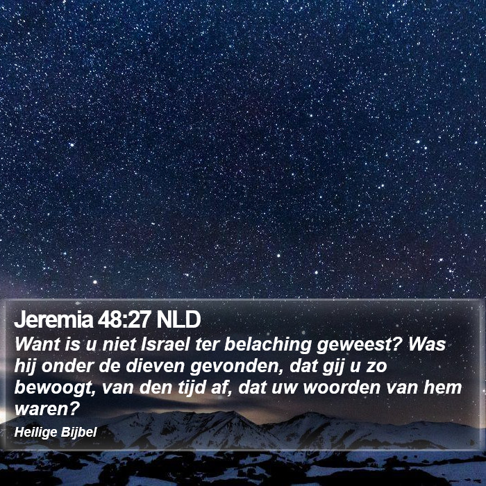 Jeremia 48:27 NLD Bible Study