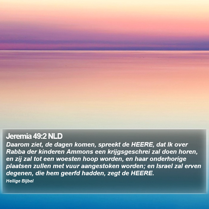 Jeremia 49:2 NLD Bible Study