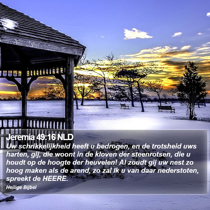 Jeremia 49:16 NLD Bible Study