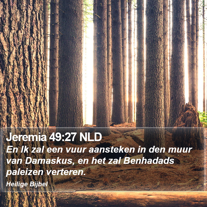 Jeremia 49:27 NLD Bible Study