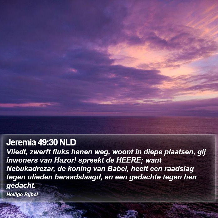 Jeremia 49:30 NLD Bible Study