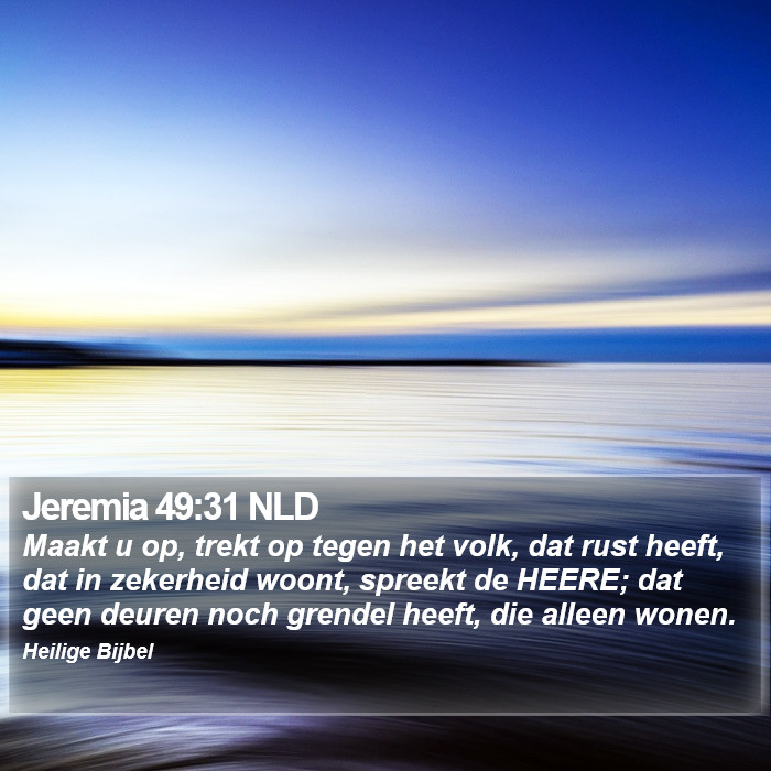 Jeremia 49:31 NLD Bible Study