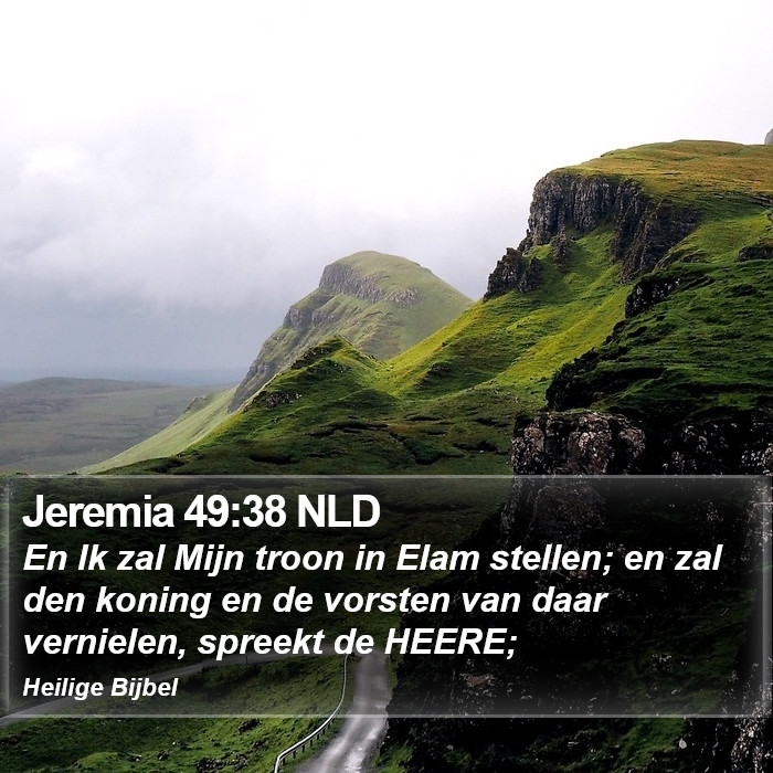 Jeremia 49:38 NLD Bible Study