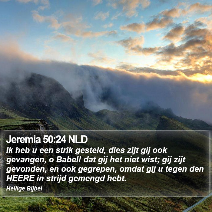 Jeremia 50:24 NLD Bible Study
