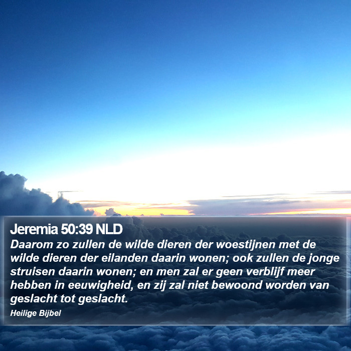 Jeremia 50:39 NLD Bible Study