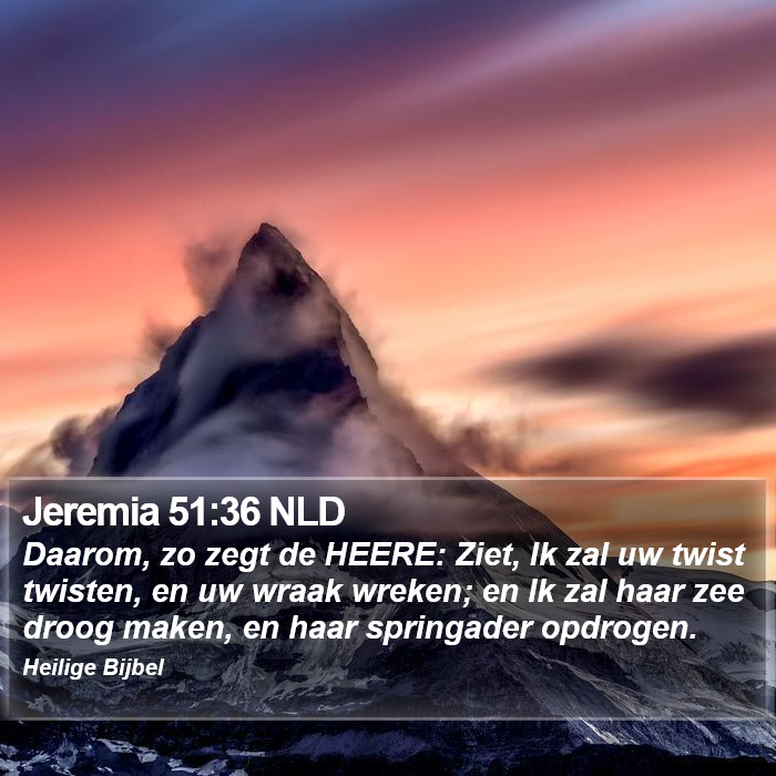 Jeremia 51:36 NLD Bible Study