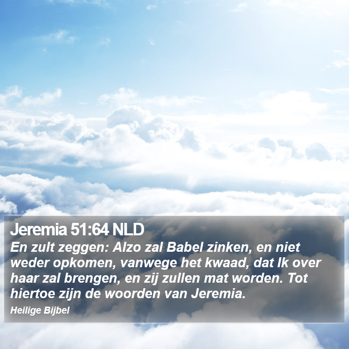 Jeremia 51:64 NLD Bible Study