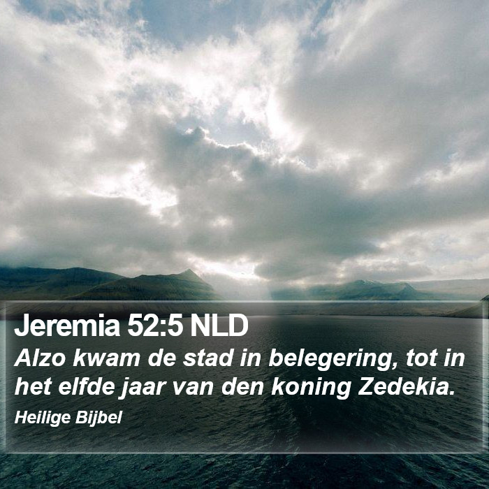 Jeremia 52:5 NLD Bible Study