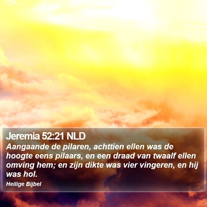 Jeremia 52:21 NLD Bible Study