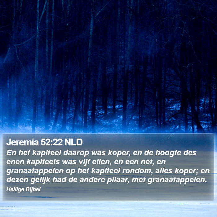 Jeremia 52:22 NLD Bible Study