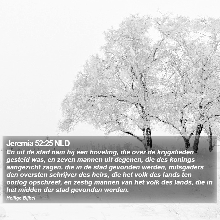 Jeremia 52:25 NLD Bible Study