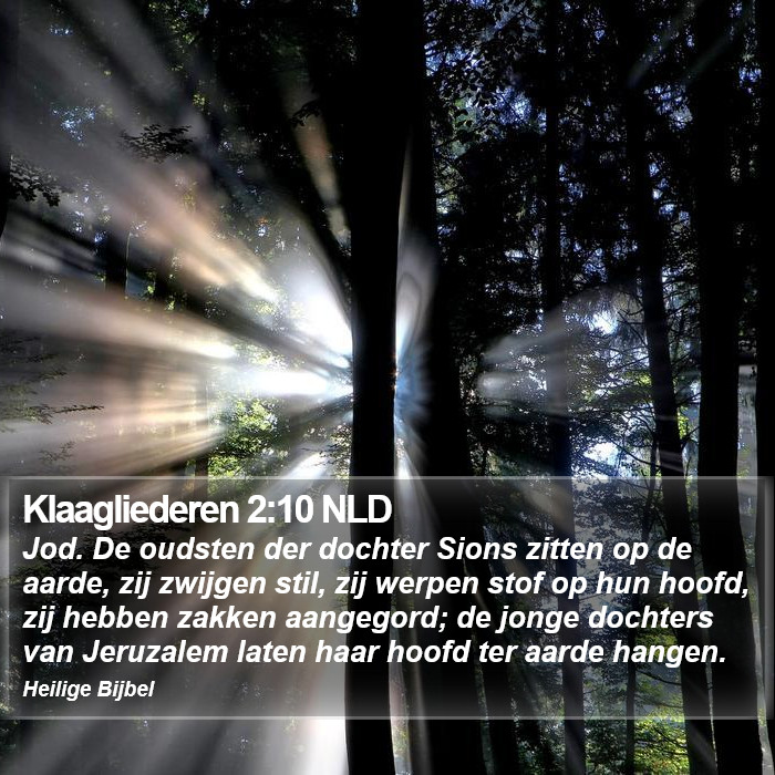 Klaagliederen 2:10 NLD Bible Study