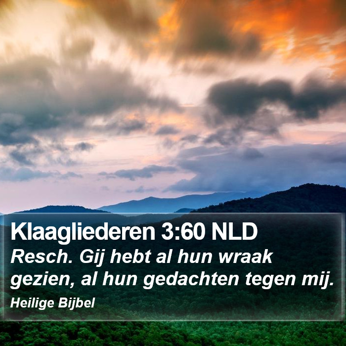 Klaagliederen 3:60 NLD Bible Study