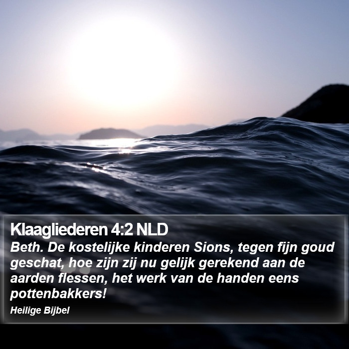 Klaagliederen 4:2 NLD Bible Study