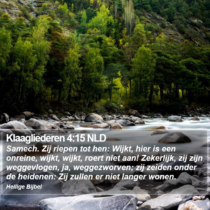 Klaagliederen 4:15 NLD Bible Study