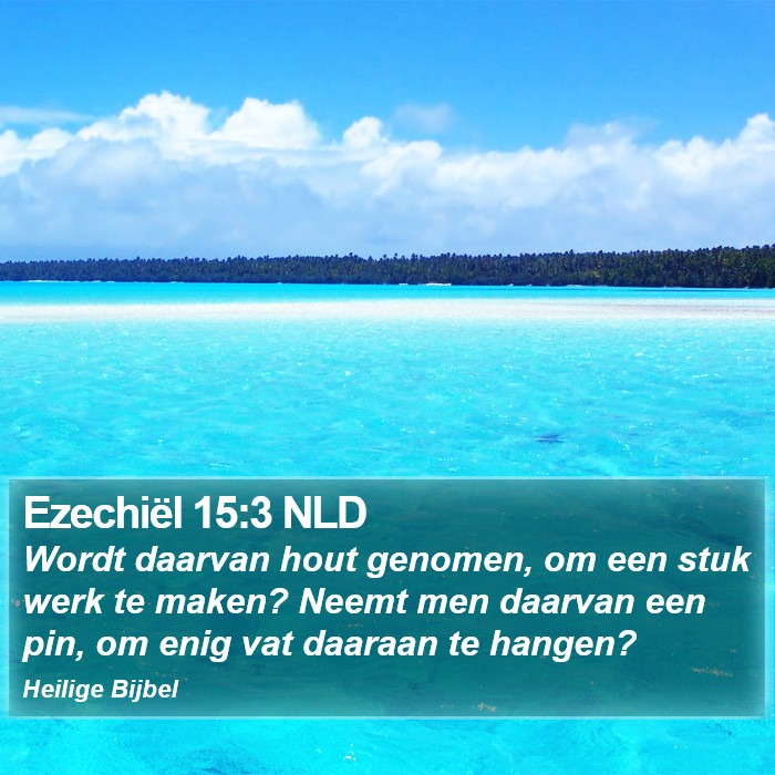 Ezechiël 15:3 NLD Bible Study