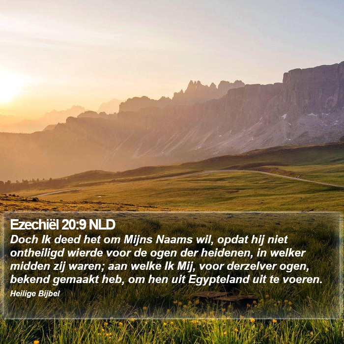 Ezechiël 20:9 NLD Bible Study