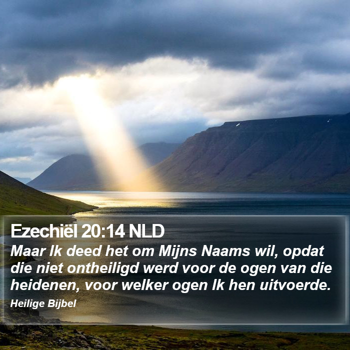 Ezechiël 20:14 NLD Bible Study