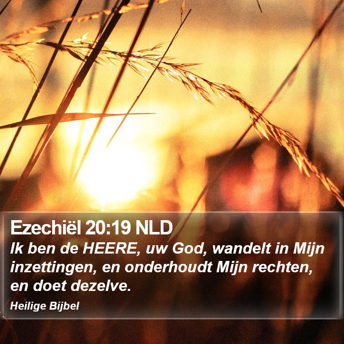 Ezechiël 20:19 NLD Bible Study