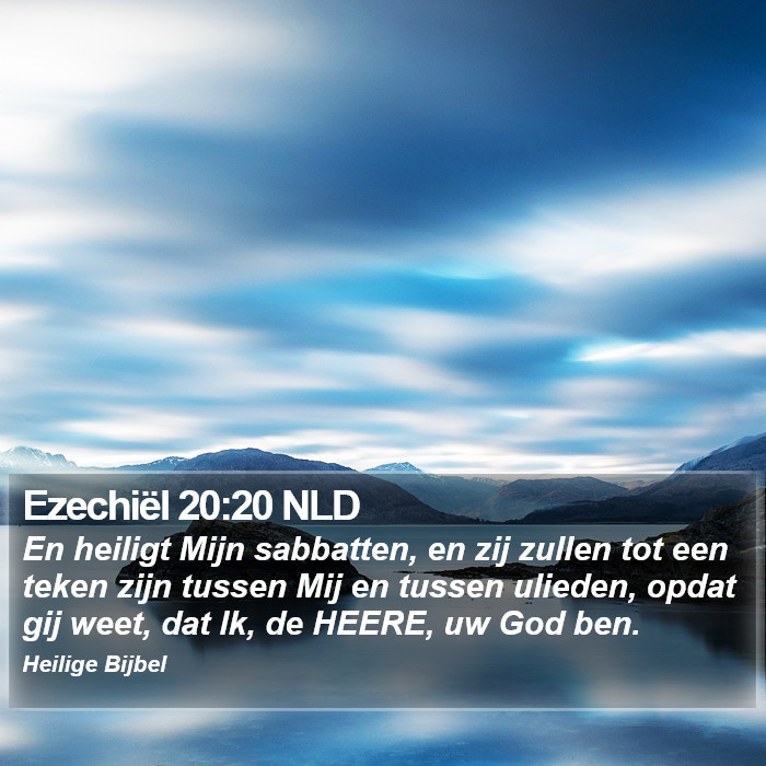 Ezechiël 20:20 NLD Bible Study