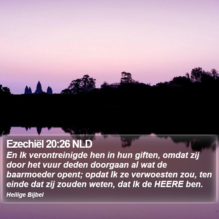 Ezechiël 20:26 NLD Bible Study