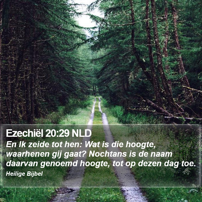 Ezechiël 20:29 NLD Bible Study