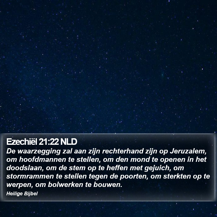 Ezechiël 21:22 NLD Bible Study
