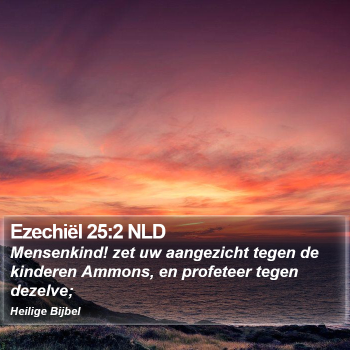 Ezechiël 25:2 NLD Bible Study