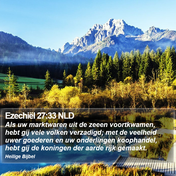 Ezechiël 27:33 NLD Bible Study