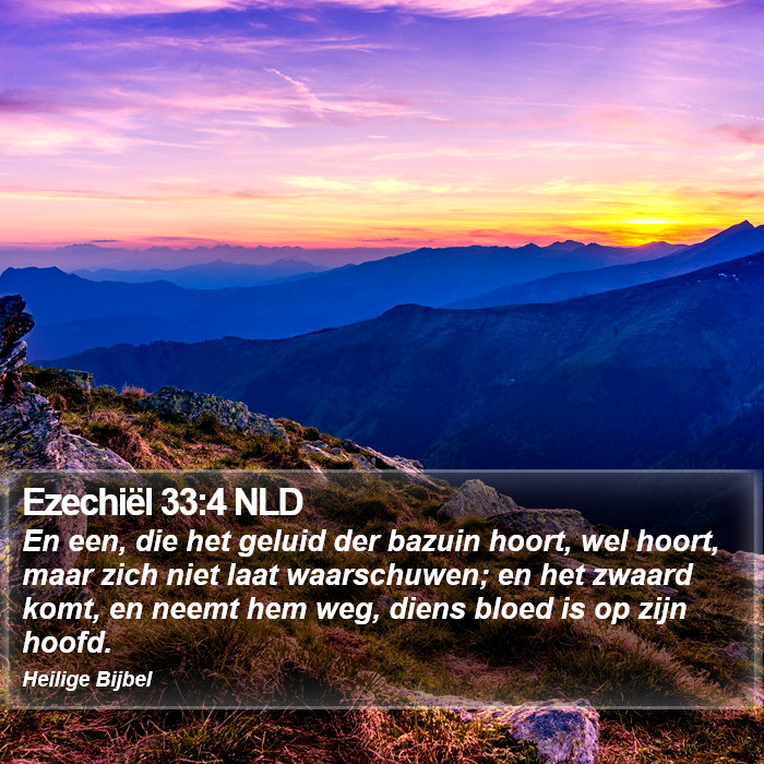 Ezechiël 33:4 NLD Bible Study