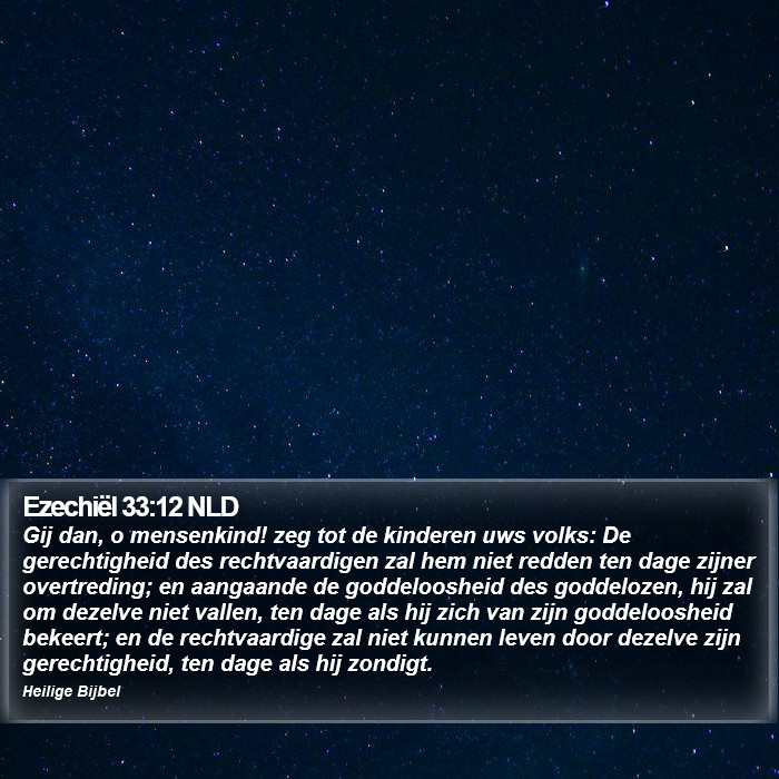 Ezechiël 33:12 NLD Bible Study