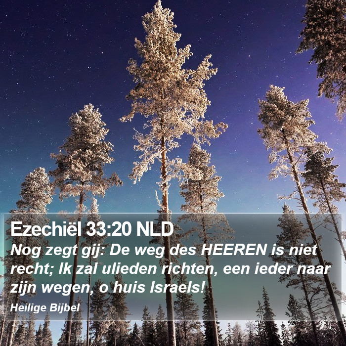 Ezechiël 33:20 NLD Bible Study