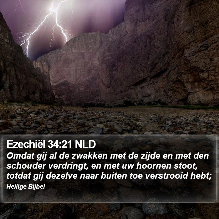 Ezechiël 34:21 NLD Bible Study