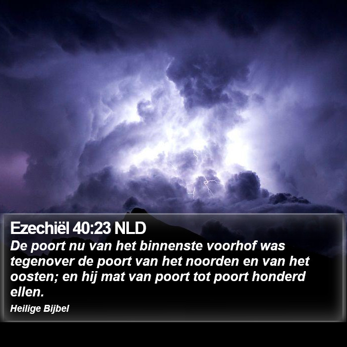 Ezechiël 40:23 NLD Bible Study