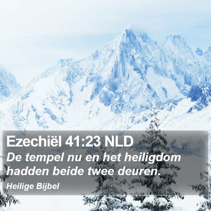 Ezechiël 41:23 NLD Bible Study