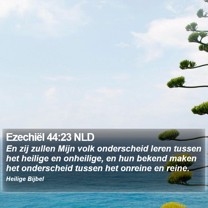 Ezechiël 44:23 NLD Bible Study