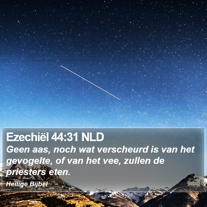 Ezechiël 44:31 NLD Bible Study