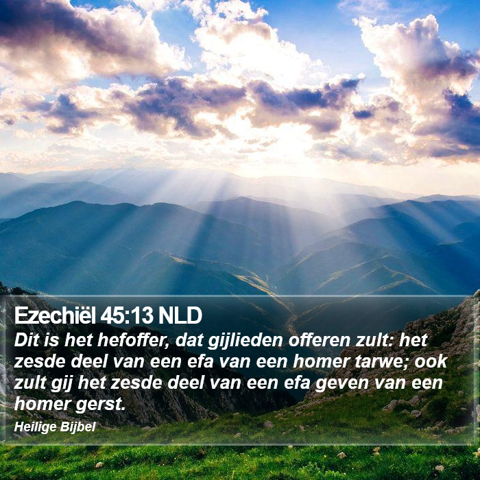 Ezechiël 45:13 NLD Bible Study