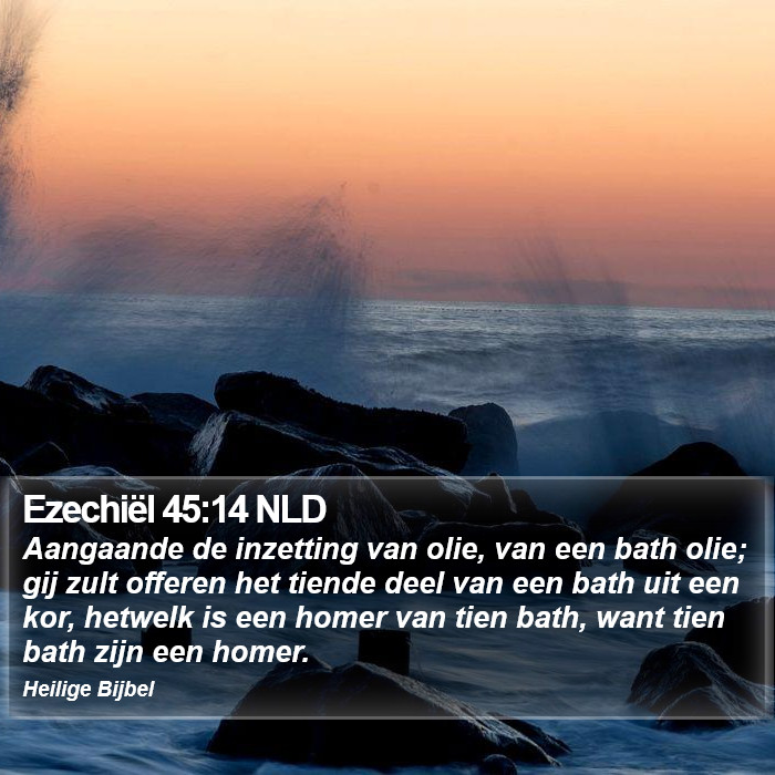 Ezechiël 45:14 NLD Bible Study