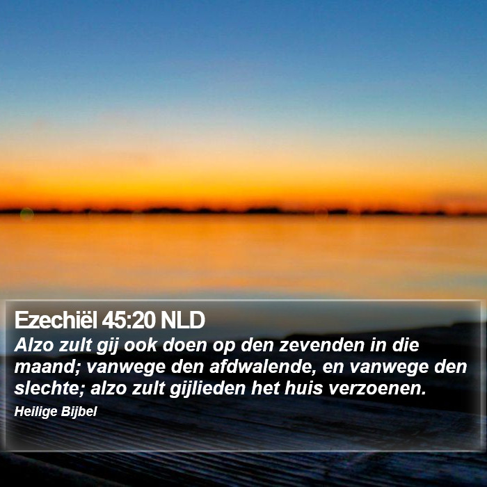 Ezechiël 45:20 NLD Bible Study