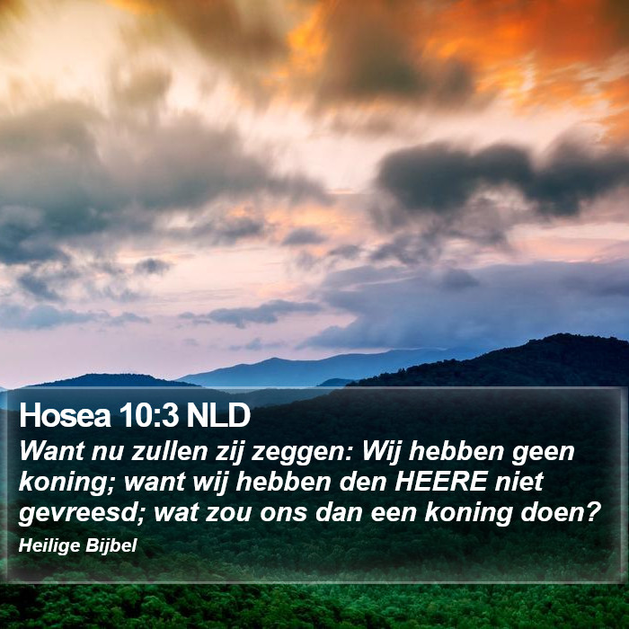 Hosea 10:3 NLD Bible Study