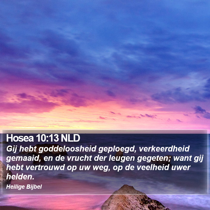 Hosea 10:13 NLD Bible Study